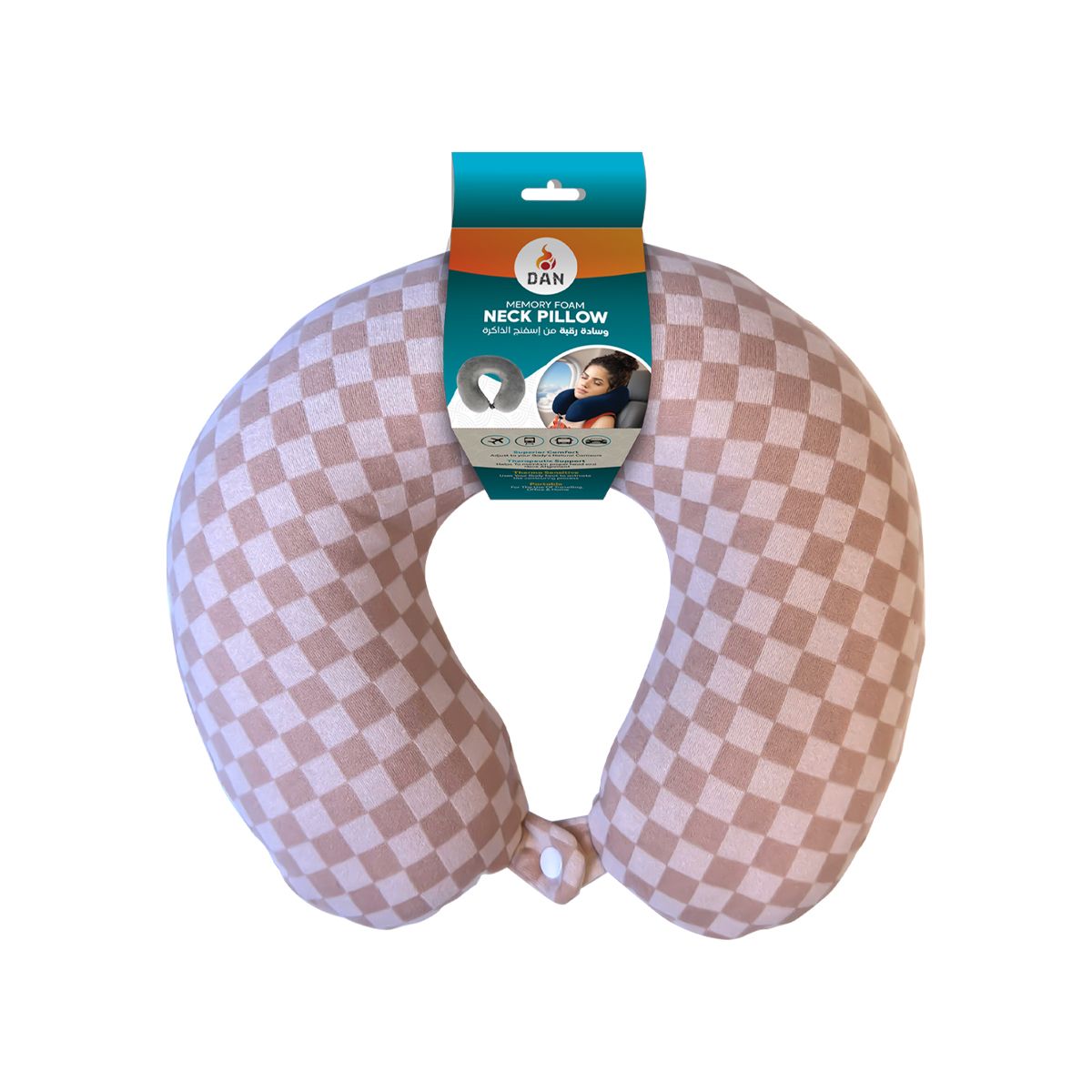 DAN NECK PILLOW CHECKERED - 1601